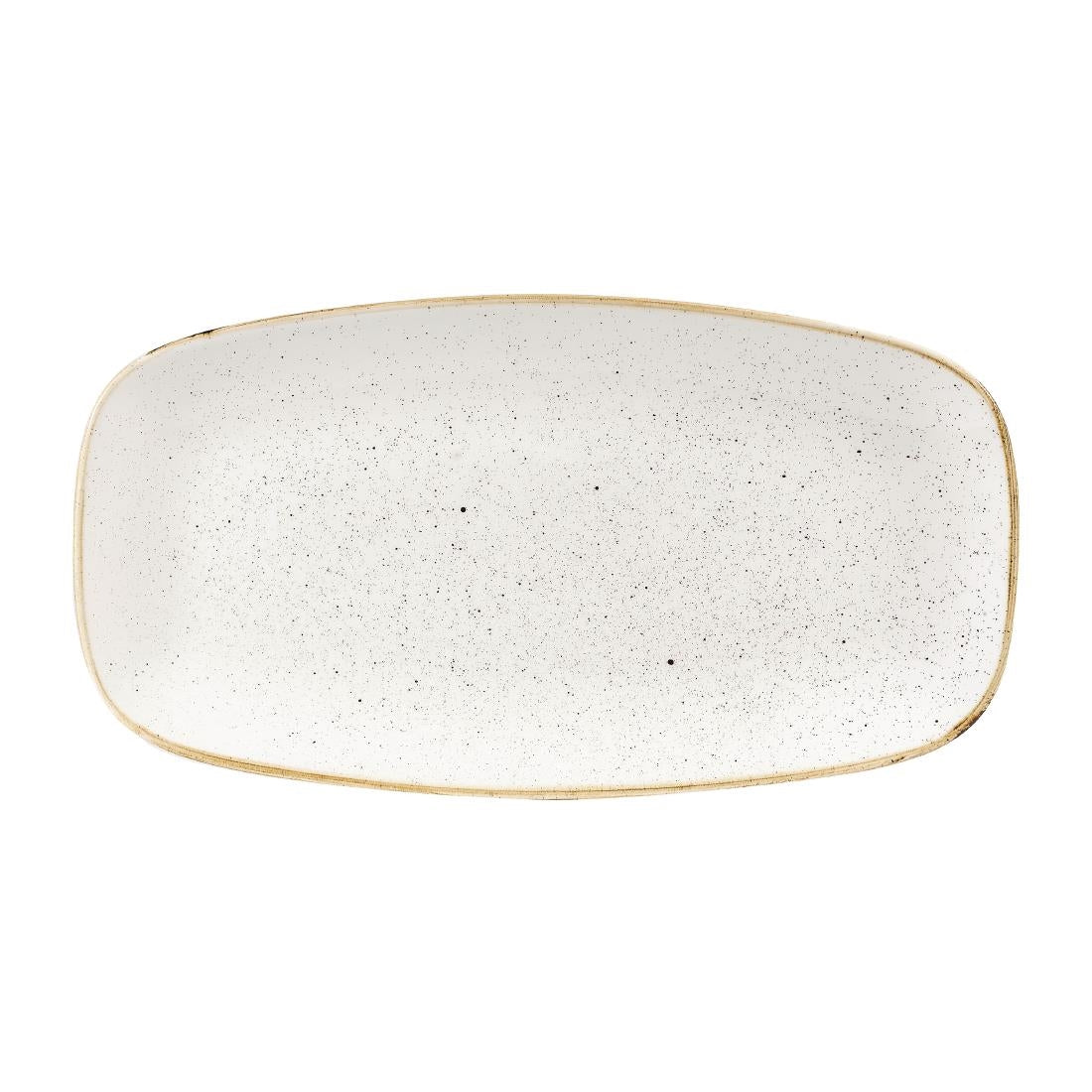 DW321 Churchill Stonecast Barley White Chefs Ovaal Bord 35.2 x 18.7cm (6 stuks)