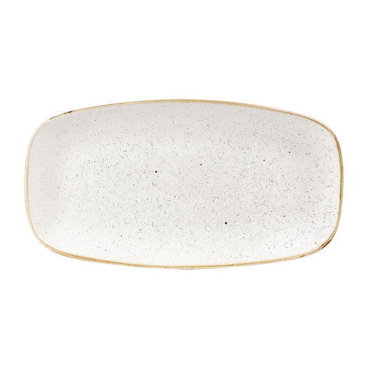 DW321 Churchill Stonecast Barley White Chefs Ovaal Bord 35.2 x 18.7cm (6 stuks)