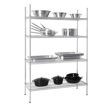 L928 Vogue voorraadrek met 4 schappen 122x45,7cm