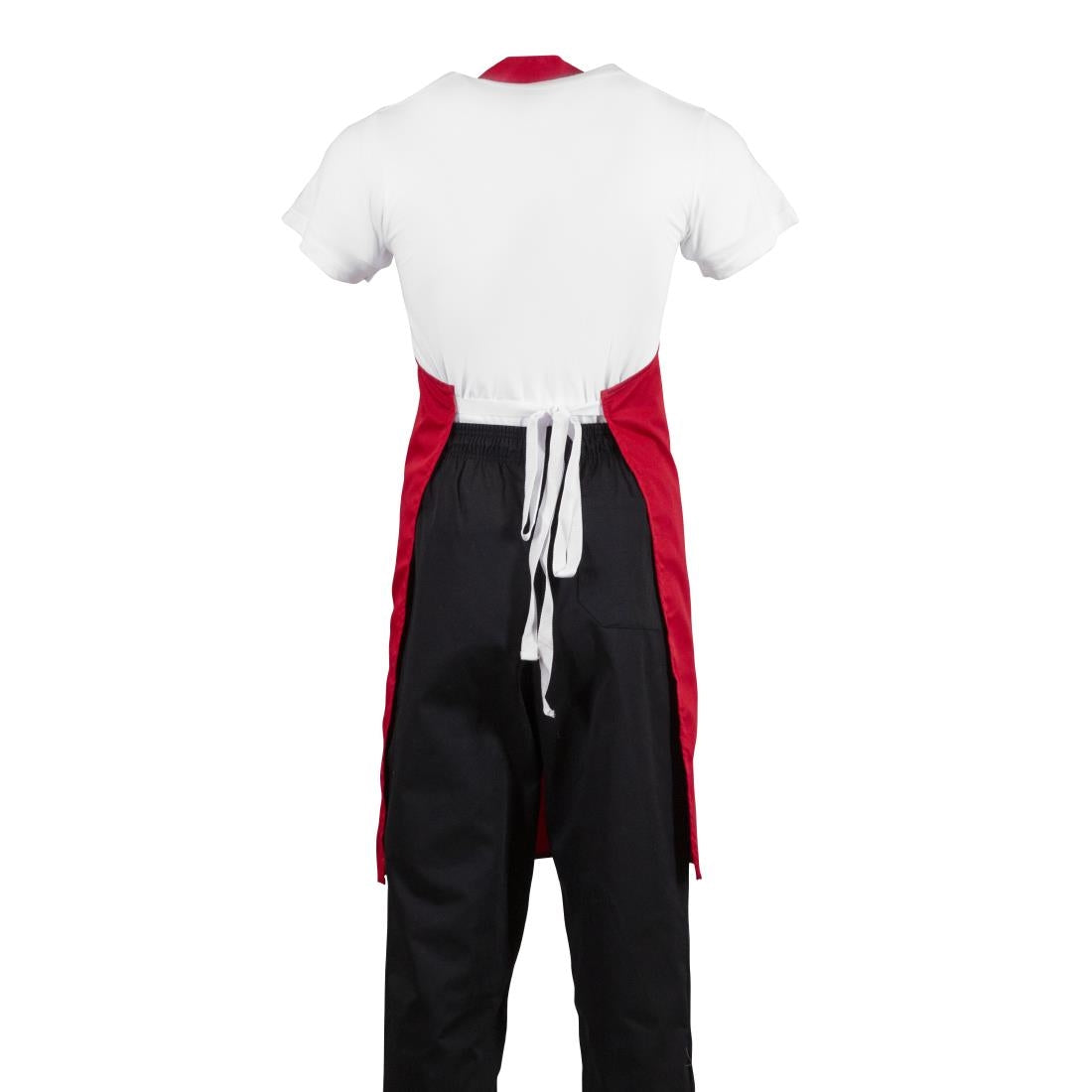 BB466 Whites halterschort polyester-katoen rood