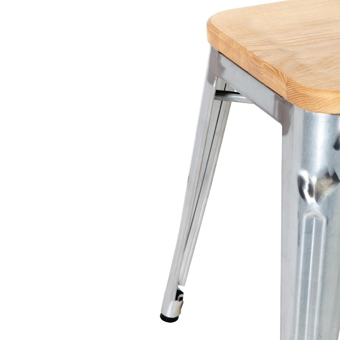 GM634 Bolero Bistro gegalvaniseerd stalen stoel met houten zitting (4 stuks)