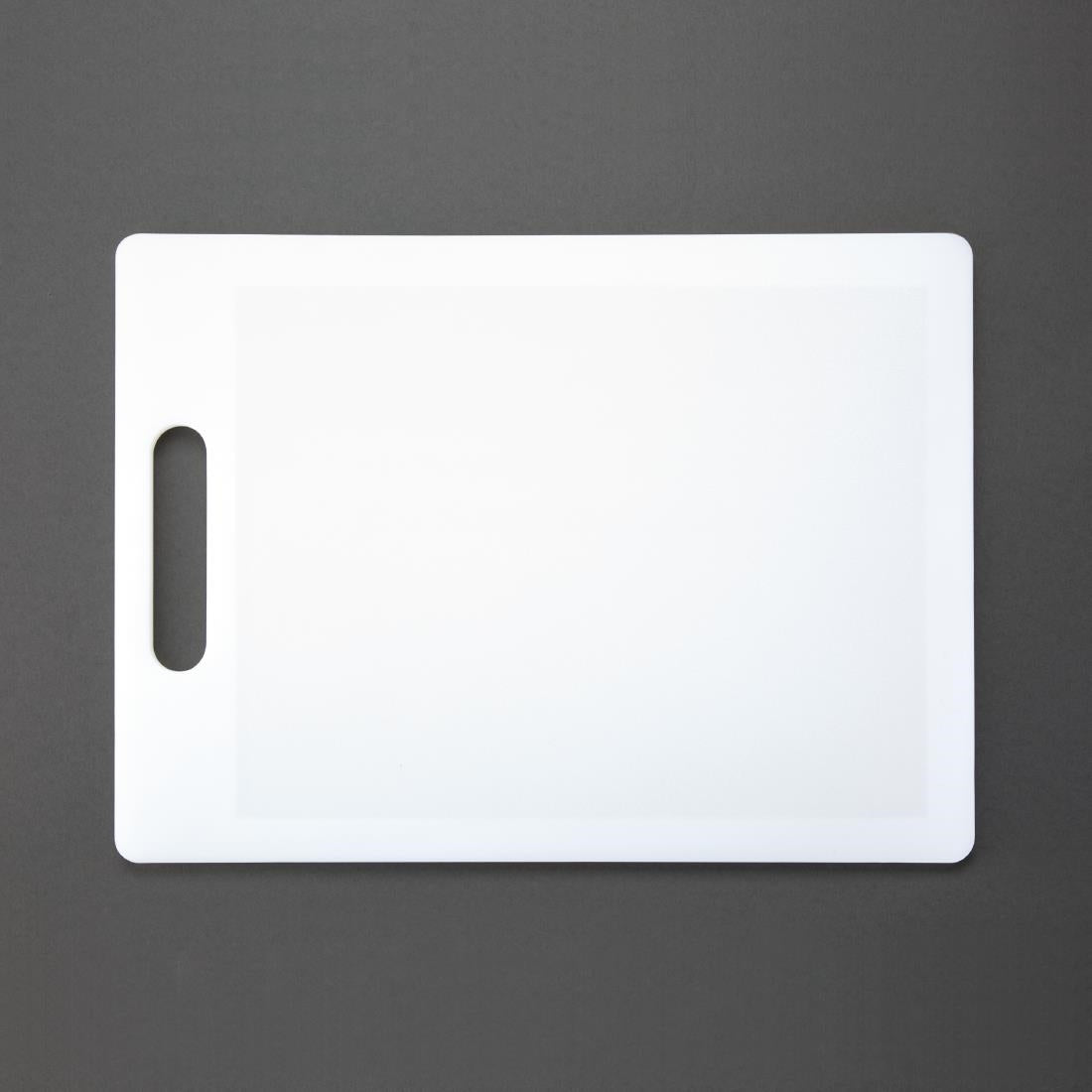 DA089 Nisbets Essentials polypropyleen snijplank wit 340 x 255 x 7mm