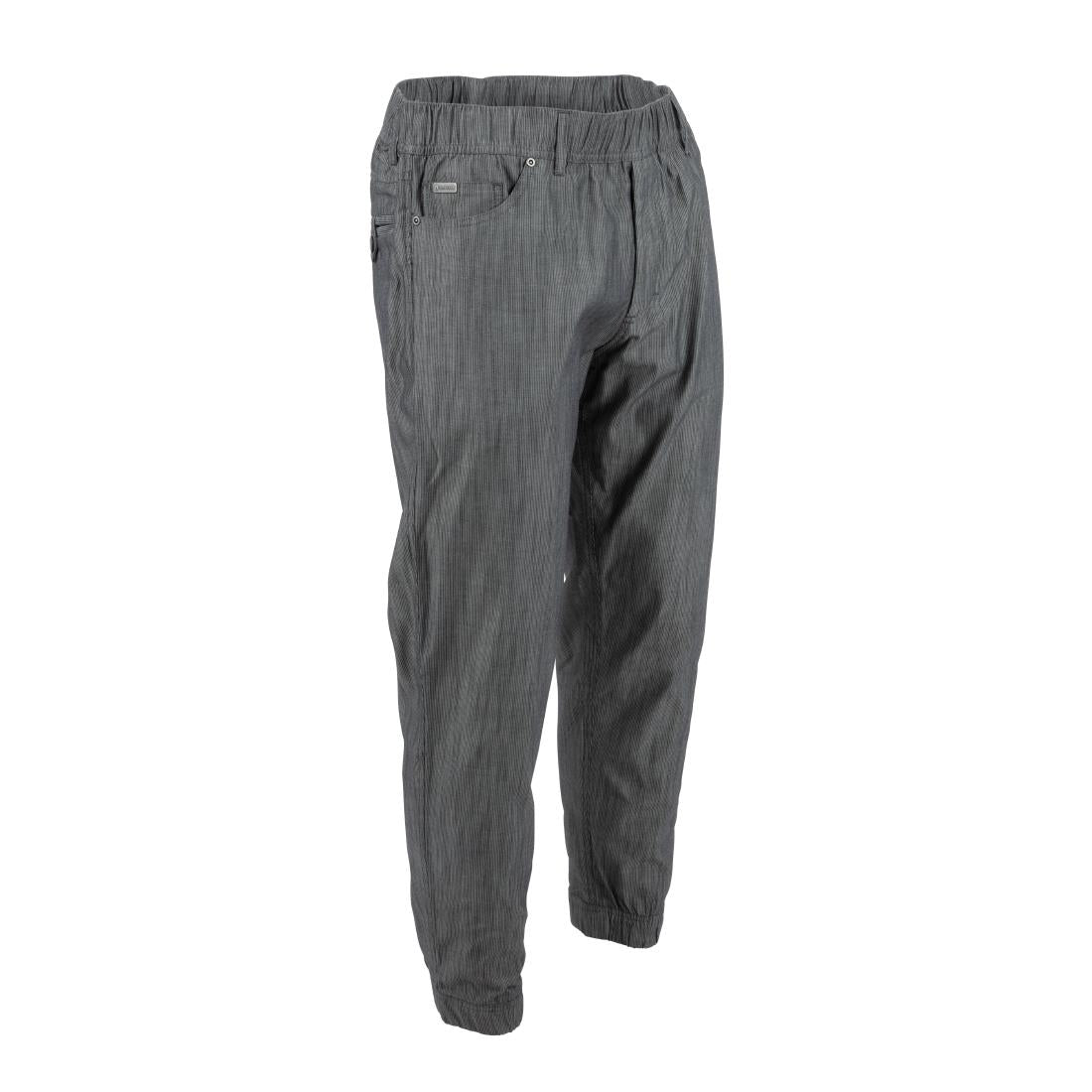 BB300-XL Chef Works Urban Jogger 257 koksbroek zwart-wit fijn gestreept XL