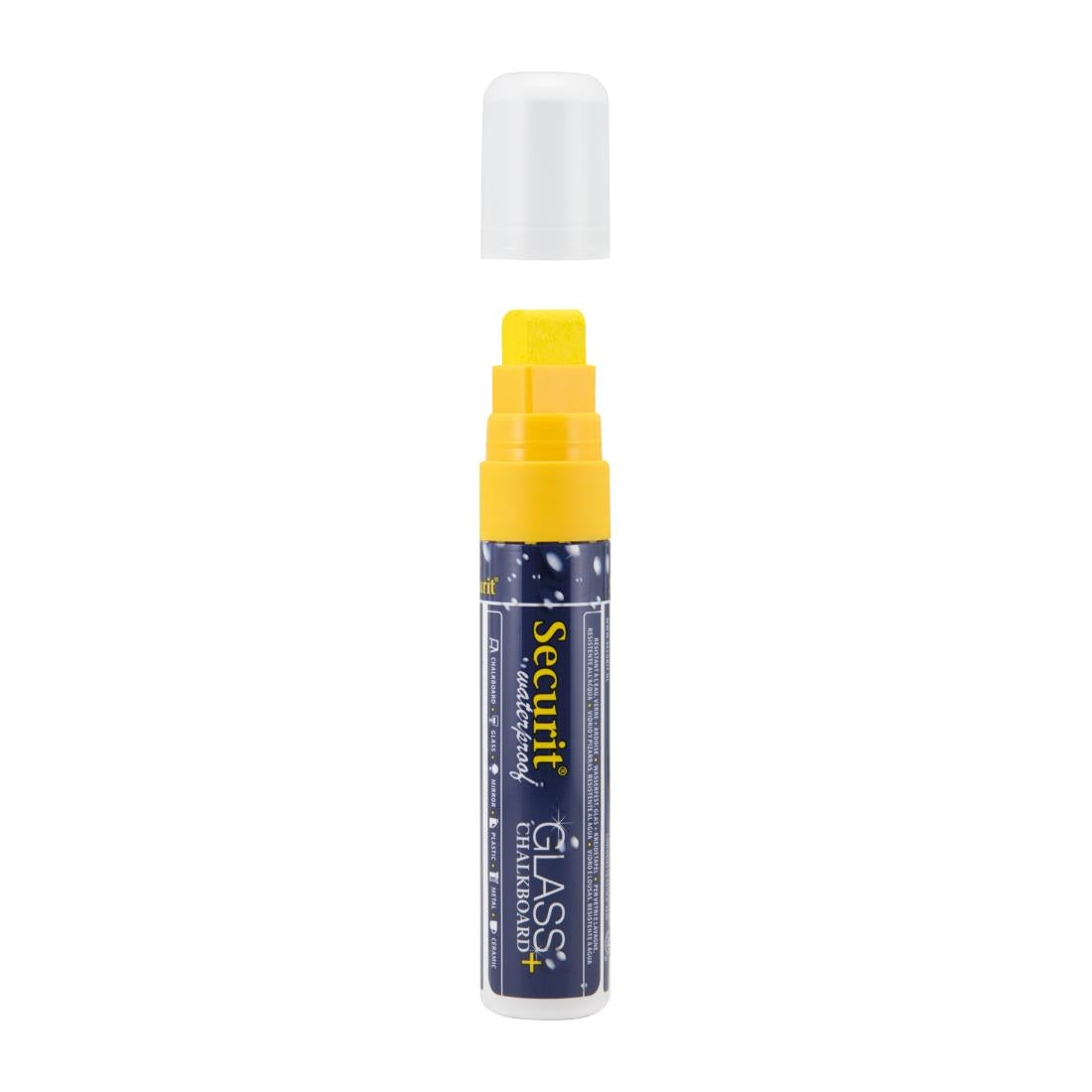 CU777 Securit Waterproof krijtstift (Glas + Krijtbord) in geel met 7-15mm penpunt