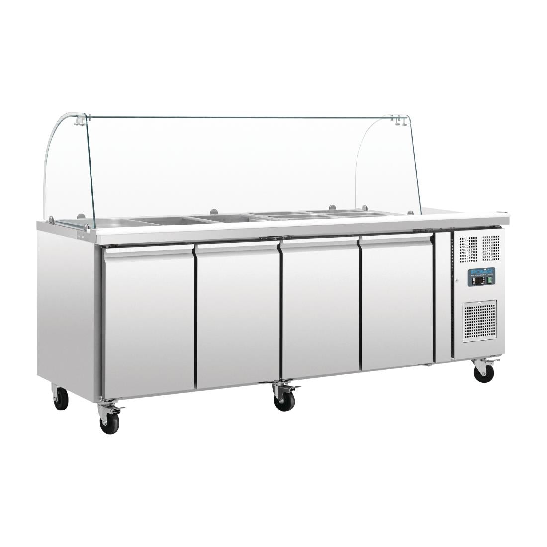 CT395 Polar u-serie vierdeurs gekoelde gastronorm salade counter