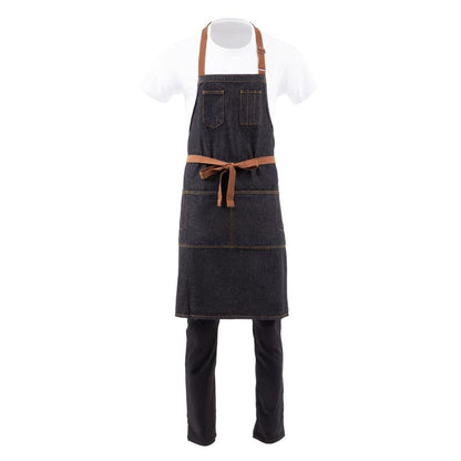 B721 Chef Works Urban Memphis kort schort indigo