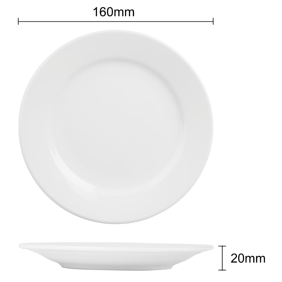 CC206 Olympia Athena Borden Met Brede Rand 16,5cm (12 Stuks)