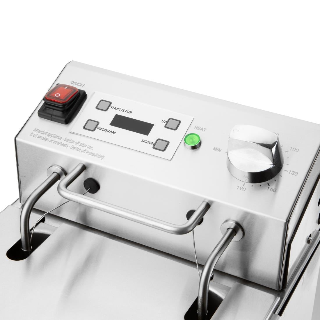 CU620 Buffalo Enkele Elektrische Friteuse Met Timer 8Ltr