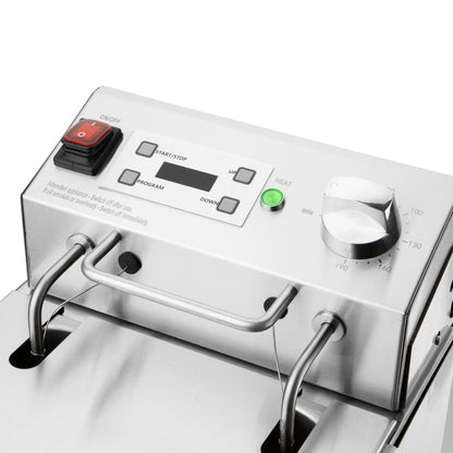 CU620 Buffalo Enkele Elektrische Friteuse Met Timer 8Ltr