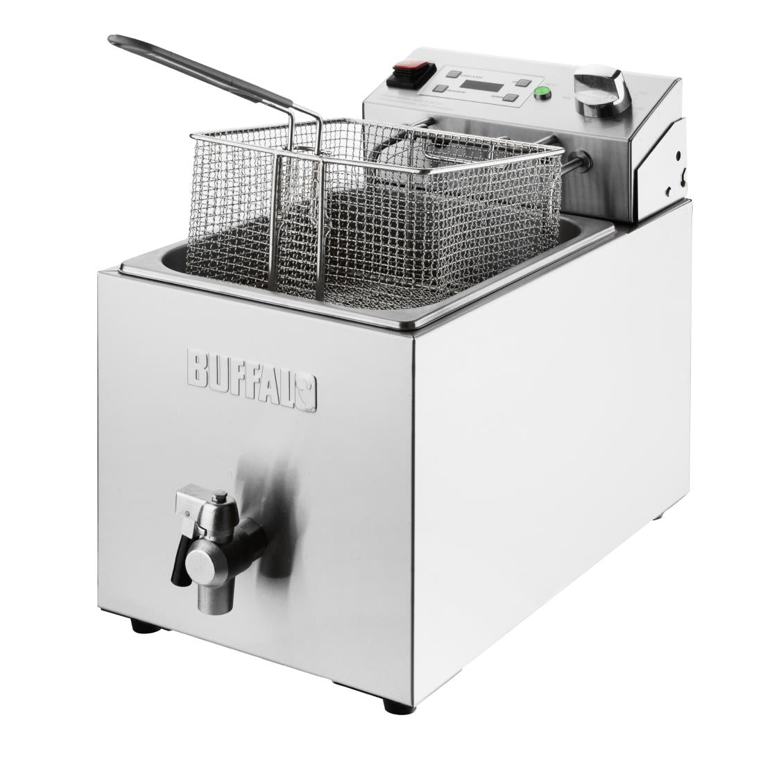 CU620 Buffalo Enkele Elektrische Friteuse Met Timer 8Ltr