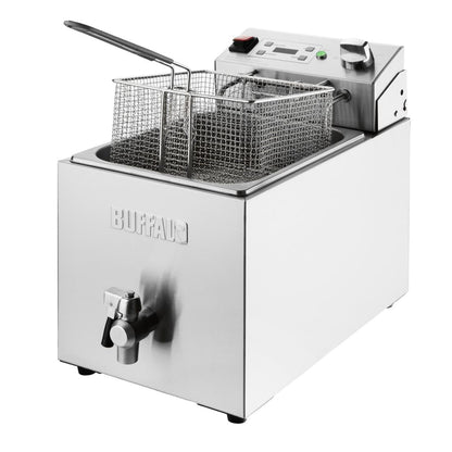 CU620 Buffalo Enkele Elektrische Friteuse Met Timer 8Ltr
