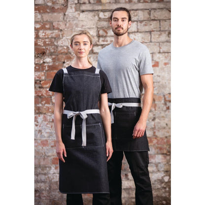 B995 Southside bistroschort zwart denim 40x76cm