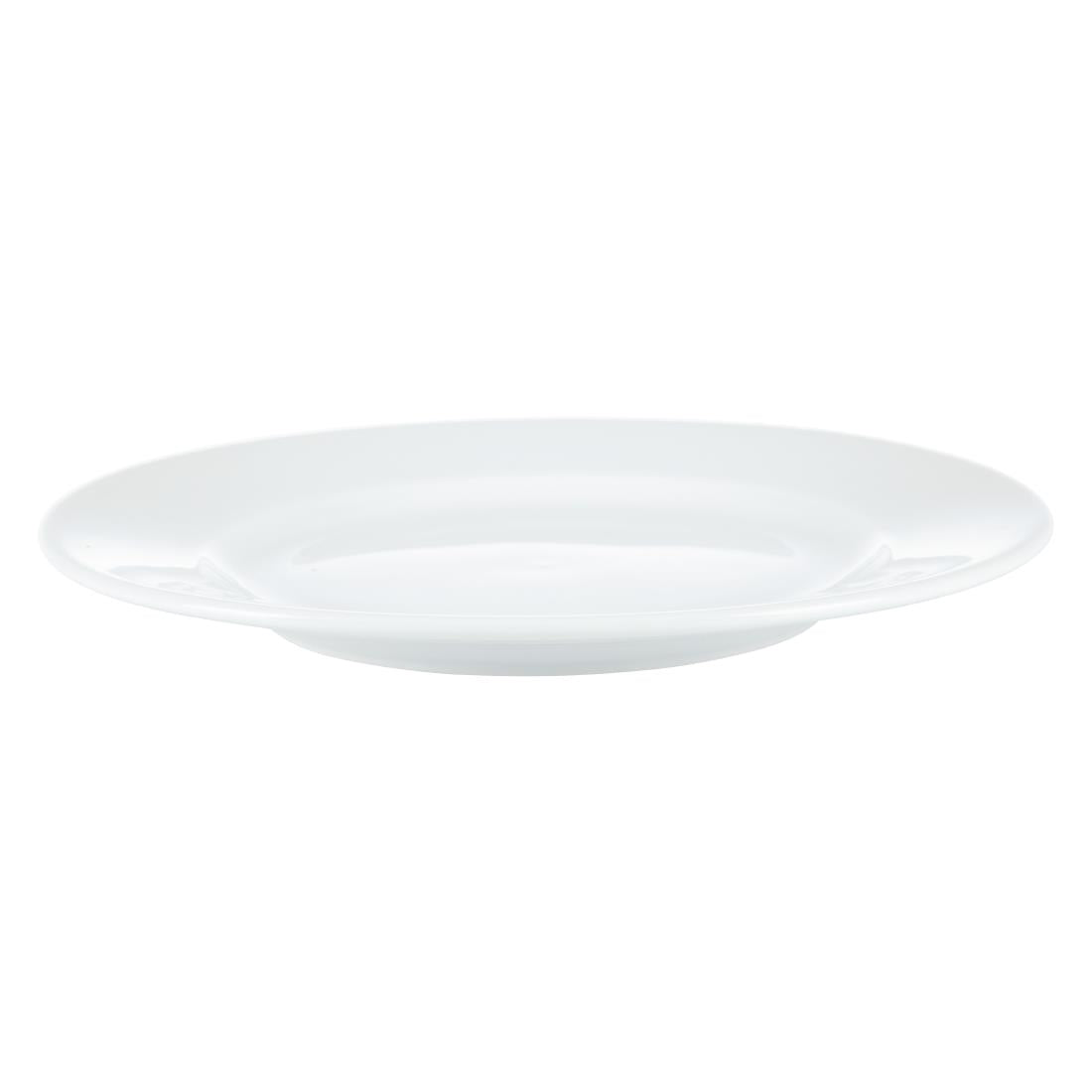 CB479 Olympia Whiteware Witte Borden Met Brede Rand 202mm (12 Stuks)