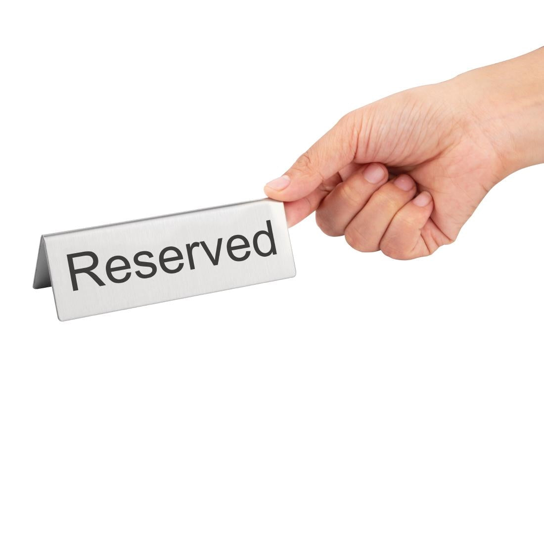 U051 Olympia RVS tafelbordje Reserved (10 stuks)