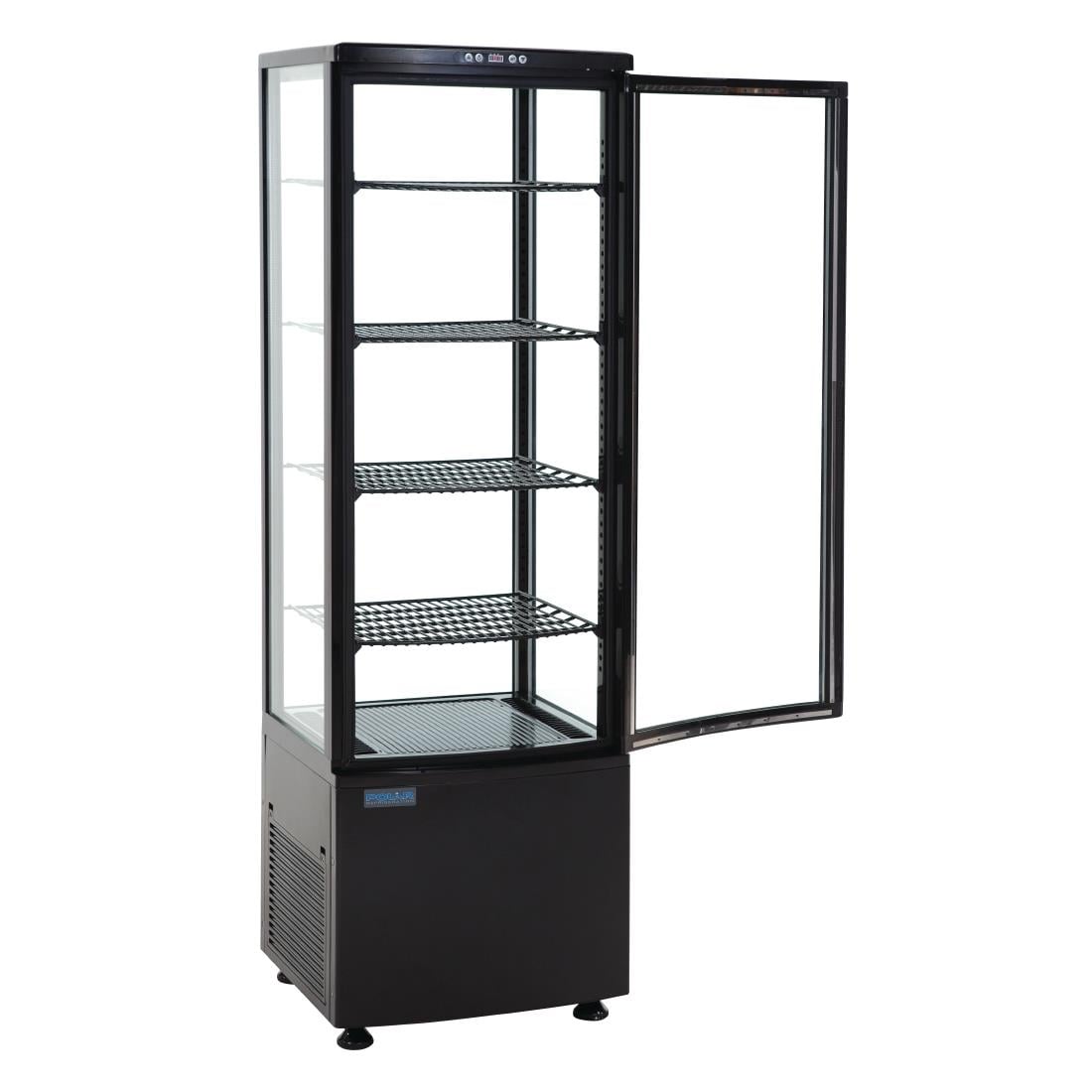 CX573 Polar C-Serie Energiezuinige Koelkast met Gebogen Deur Zwart 235Ltr