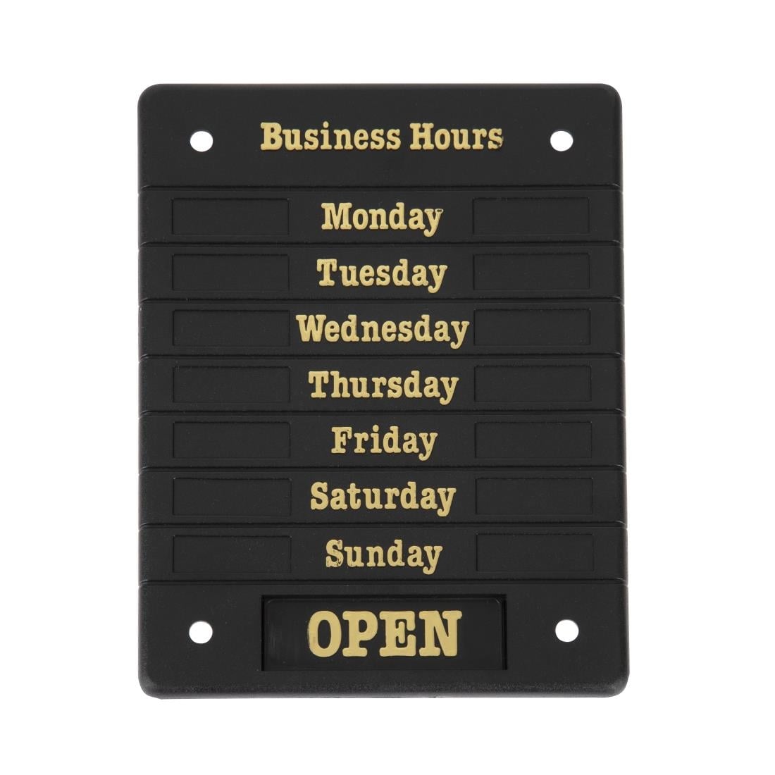 DL226 Deurbord Open Closed met openingstijden