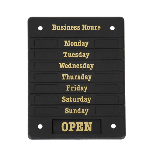 DL226 Deurbord Open Closed met openingstijden