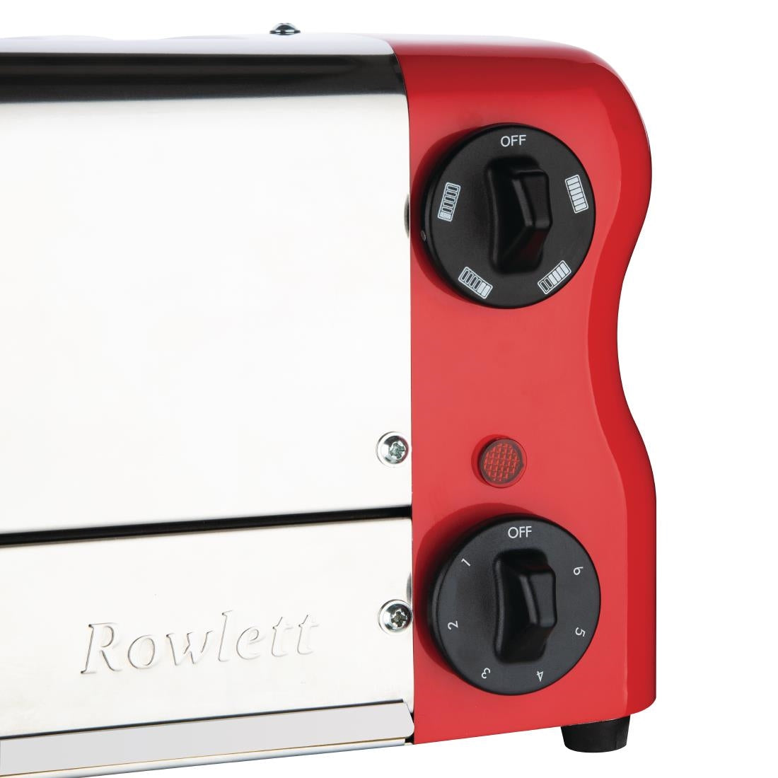 CH188 Rowlett Esprit broodrooster 6 sleuven rood - 2 reserve-elementen en 2 tostihouders