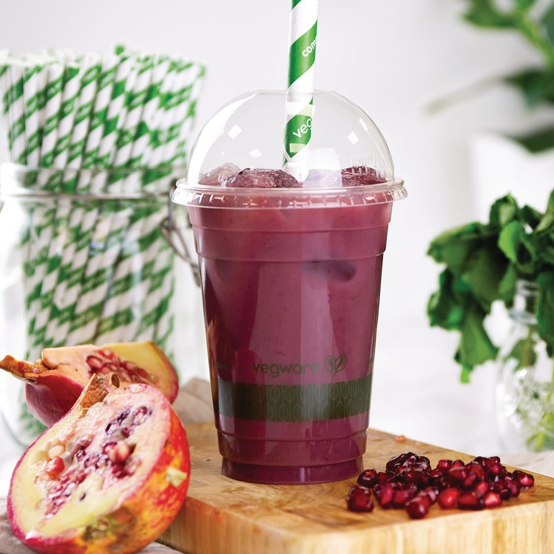 GH016 Vegware bolle deksels voor composteerbare frisdrankbekers 34cl en 45,5cl (1000 stuks)