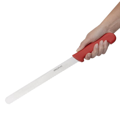 C897 Hygiplas gekarteld vleesmes 25,5cm rood