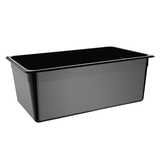 U457 Vogue polycarbonaat 1/1 gastronorm container 200mm zwart