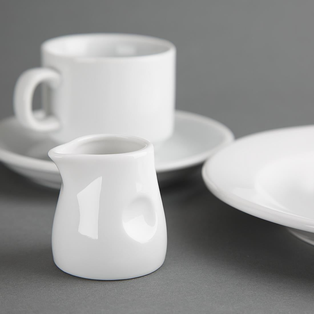 GM366 Olympia porseleinen melkkannetje met kuiltjes 70ml (6 stuks)