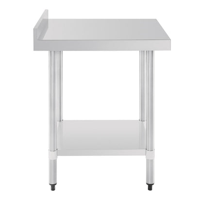 GJ505 Vogue RVS werktafel met achteropstand 90x60x70cm