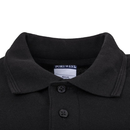 A735-L Unisex poloshirt zwart L