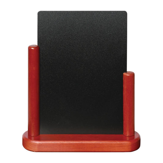 P486 Securit Tafelblad Met Half Frame, Schoolbord 280x 200 mm Mahonie