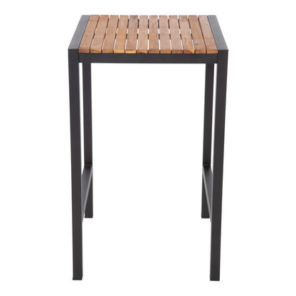 DS155 Bolero vierkante bartafel gepoedercoat staal en acaciahout 600mm