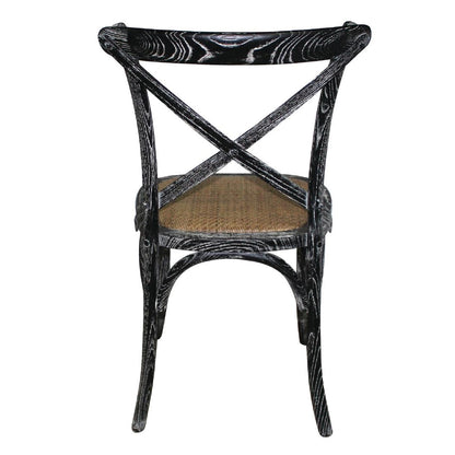 GG654 Bolero houten stoel met gekruiste rugleuning black wash (2 stuks)