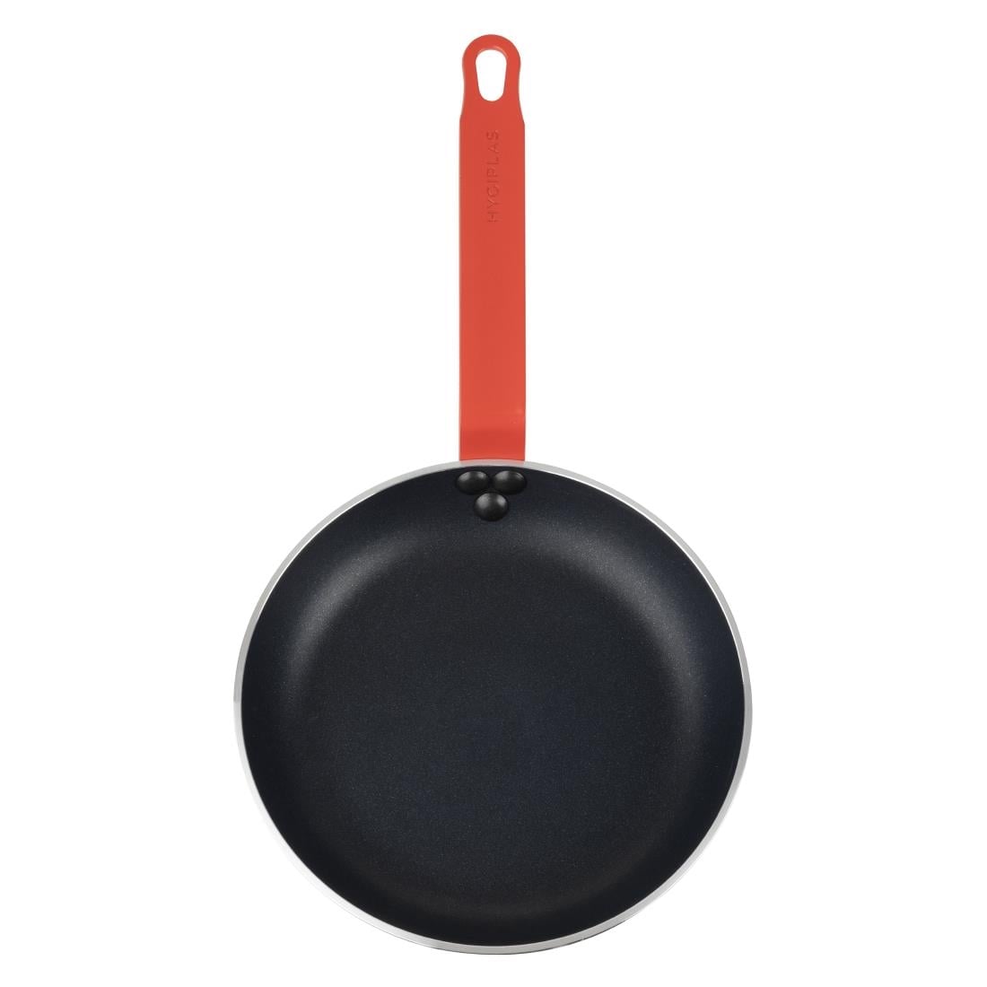 HT965 Hygiplas Aluminium Anti-aanbak Teflon Platinum Plus Koekenpan met Rode Handgreep 24cm