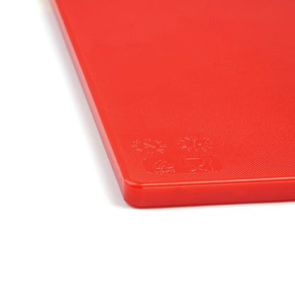 HC859 Hygiplas antibacteriële LDPE snijplank rood 450x300x10mm