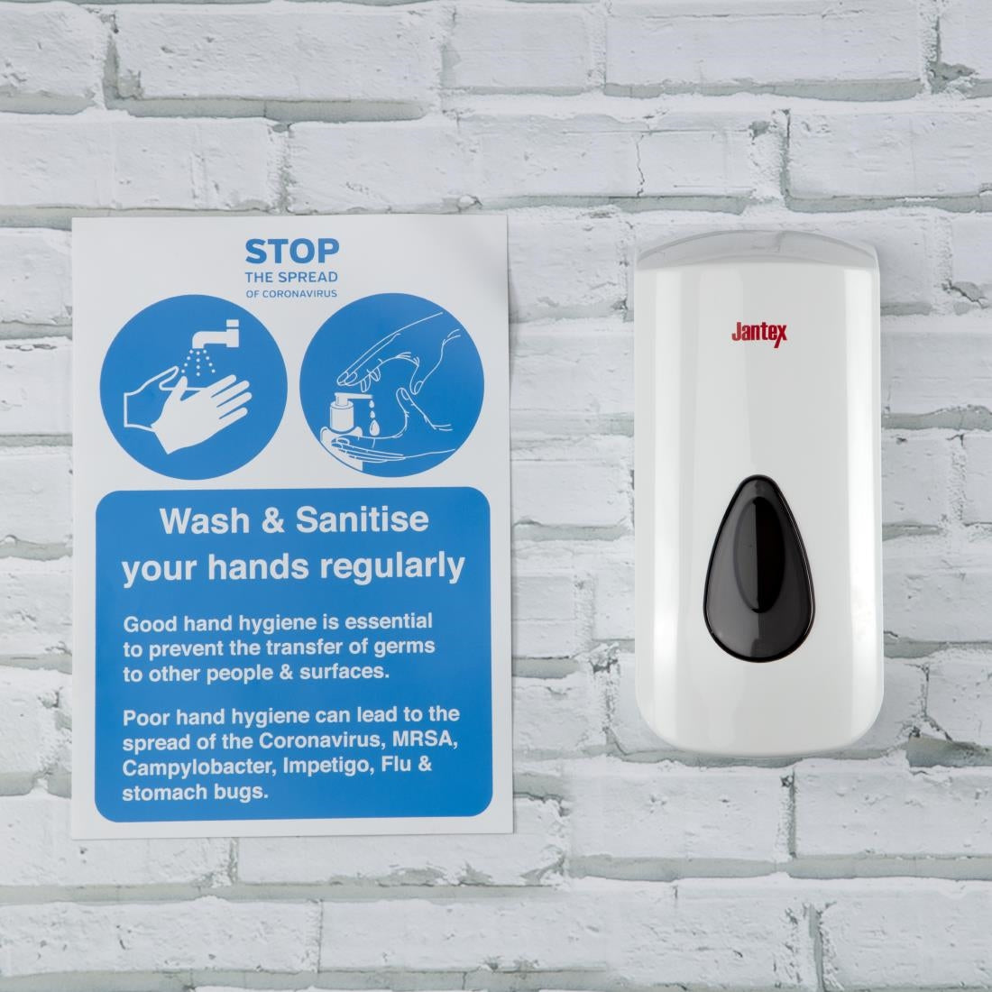 GF281 Jantex dispenser voor vloeibare zeep en handreiniger 900ml