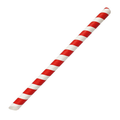 HU368 Fiesta Composteerbare Bubble Tea Rietjes Rood & Wit 12X210mm (150 stuks)