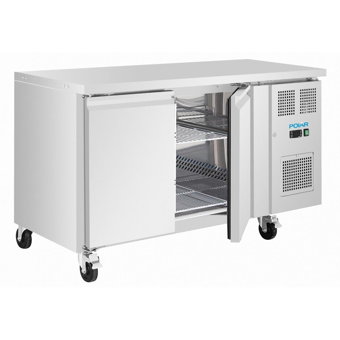 UA105 Polar U-Series slanke dubbeldeurs koelwerkbank