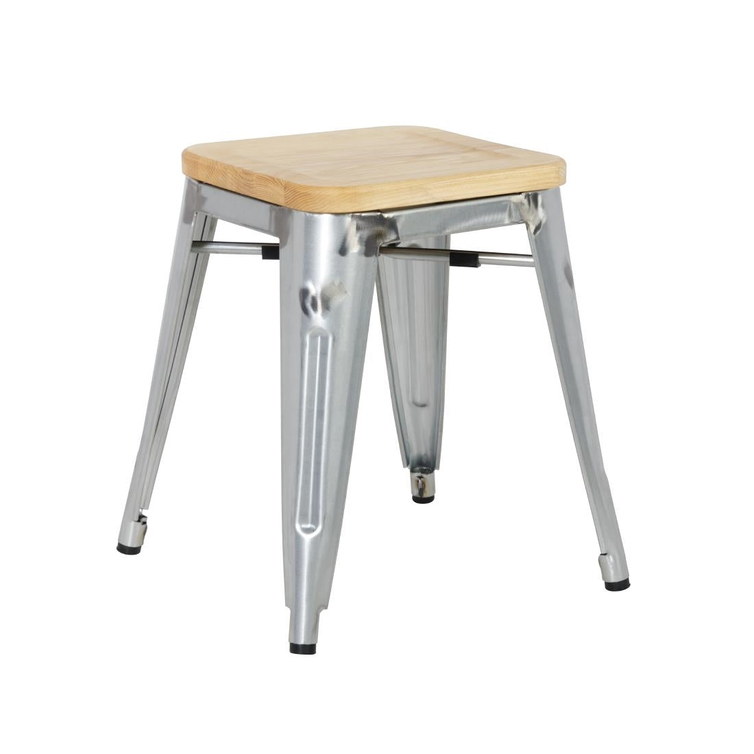 GM634 Bolero Bistro gegalvaniseerd stalen stoel met houten zitting (4 stuks)