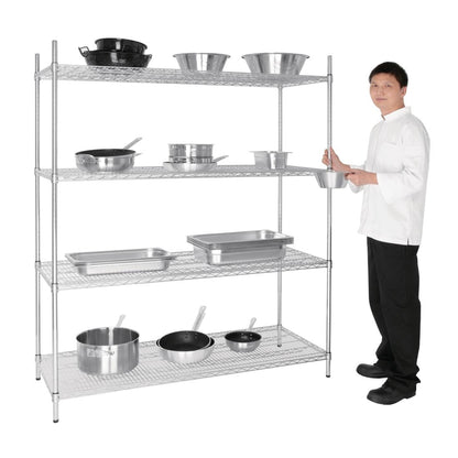 U258 Vogue voorraadrek met 4 schappen 152,5x61cm