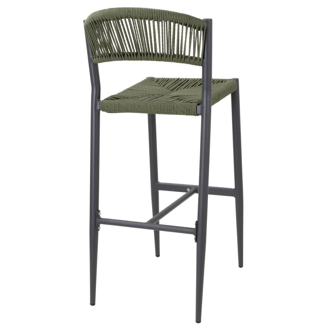 HZ595 Bolero Eden PE gevlochten rattan outdoor barkrukken groen (2 stuks)