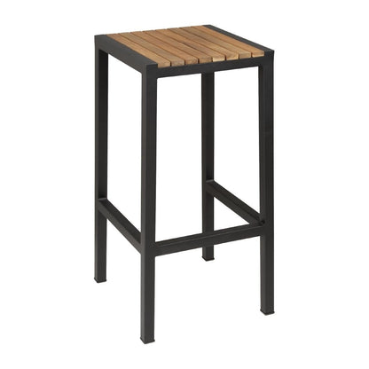 DS156 Bolero stalen en acaciahouten barkrukken (2 stuks)