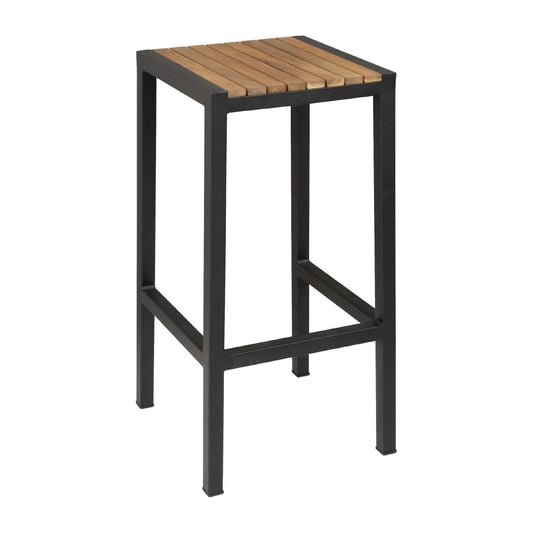 DS156 Bolero stalen en acaciahouten barkrukken (2 stuks)