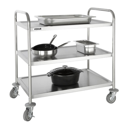 F995 Vogue RVS serveerwagen 3 plateaus L - 93(h) x 86(b)