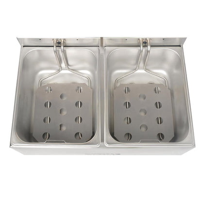 FC257 Buffalo dubbele tank dubbele mand 2x5ltr countertop friteuse 2x2.8kw