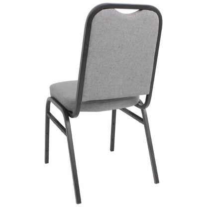 DA602 Bolero stalen stapelstoel met vierkante rugleuning grijs (4 stuks)