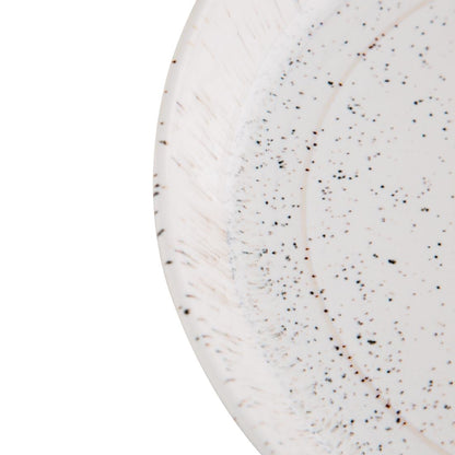 FD901 Olympia Cavolo Witte Gespikkelde Platte Ronde Kom 220mm (4 Stuks)