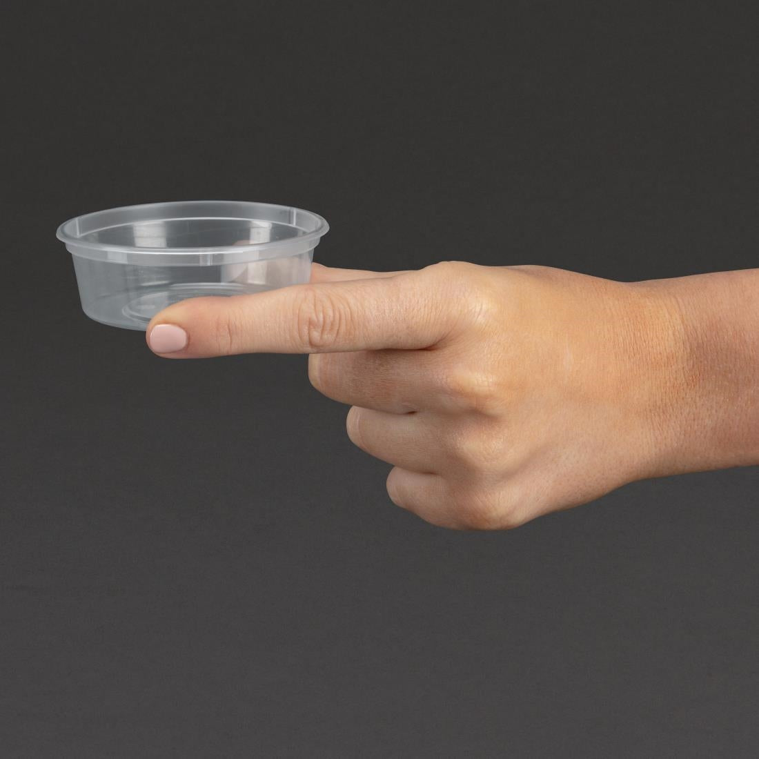 CT285 Fiesta recyclebare plastic magnetronbestendige delicatessenpotten 50ml (100 stuks)
