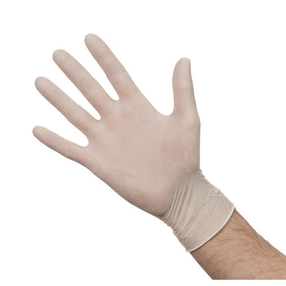 A228-XL Latex handschoenen wit gepoederd XL (100 stuks)