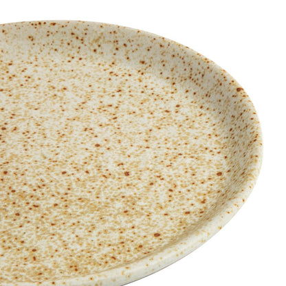 FA337 Olympia Canvas ronde borden met smalle rand crème 18cm (6 stuks)