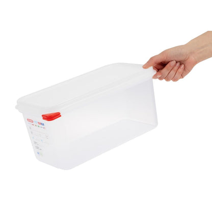 T987 Araven GN 1/3 voedselbak met deksel 6Ltr (4 stuks)