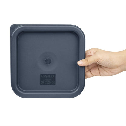 CF043 Hygiplas vierkant deksel blauw klein